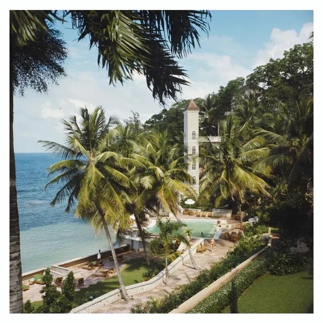 Bahamanian Hotel 1973 A hotel on the coast at Great Harbour Cay, Bahamas, March 1973. Slim Aarons Slim Aarons was one of...