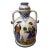Antique Italian Hand-Painted Two Handled Bottle Vase Artist Signed Circa 1917 For Sale