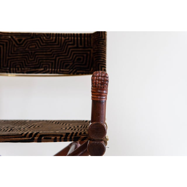 A classic 1970s Director’s X-Chair designed by Leonard Linden, John McGuire, and Elinor McGuire for McGuire Furniture...