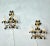 Wall Lights in Gilted Metal with Green Glass Drops, 1950s, Set of 2 For Sale - Image 4 of 11