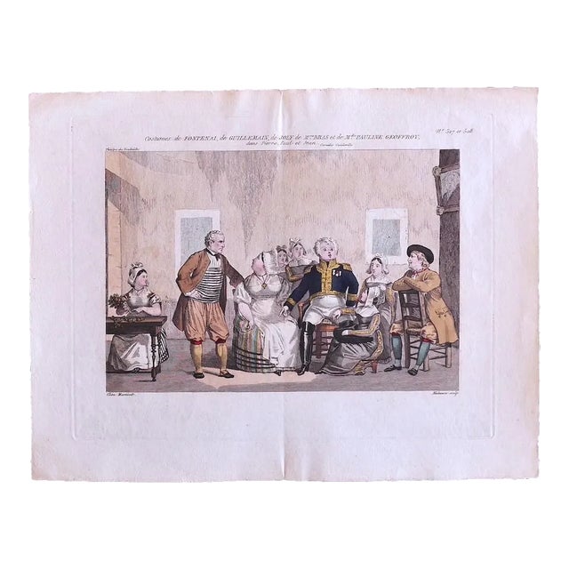 Pierre Maleuvre, Theatre of Vaudeville, Lithograph, Late 18th Century For Sale