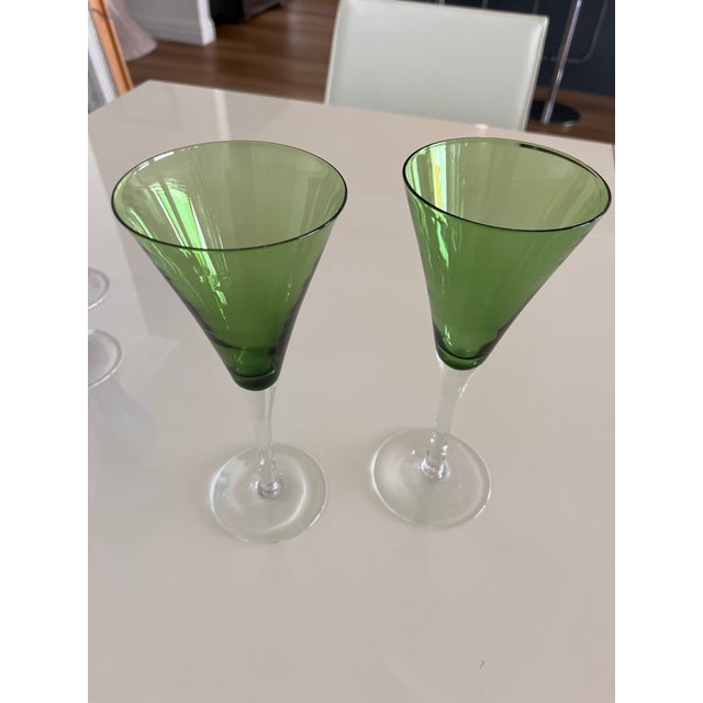 Mid 20th Century Mid Century Modern Hand Blown Glassware- Set of 11 For Sale - Image 5 of 6