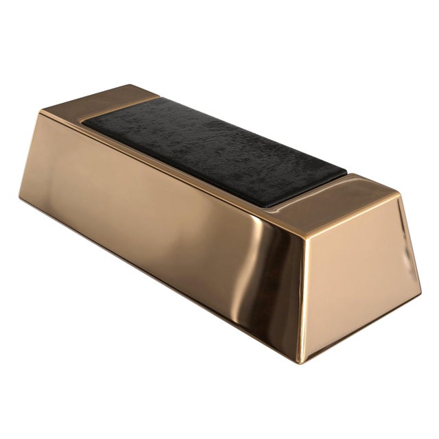 Not Yet Made - Made To Order "Amendola" Bench With Bronze, Handcrafted For Sale - Image 5 of 6