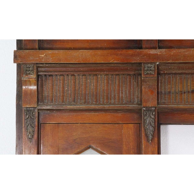 Large Door Frame With Textured Glass & Etched Glass Side Lites Chairish