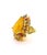 Orange Bochic “Capri” Vintage Ruby & Natural Diamonds Ring Set In 18K Gold & Silver For Sale - Image 8 of 11