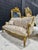 Ivory Baroque Sofa in Beige and Ivory With Hand-Applied Gold Leaf For Sale - Image 8 of 13