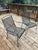 Russell Woodard Mid-Century Modern Black Wrought Iron Mesh Patio Lounge Chairs - A Pair For Sale - Image 4 of 4