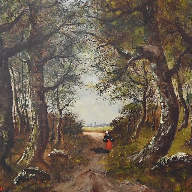 In this large oil on canvas dated 1896, Lucie Gourdon displays the full delicacy of her naturalist eye, orchestrating a...
