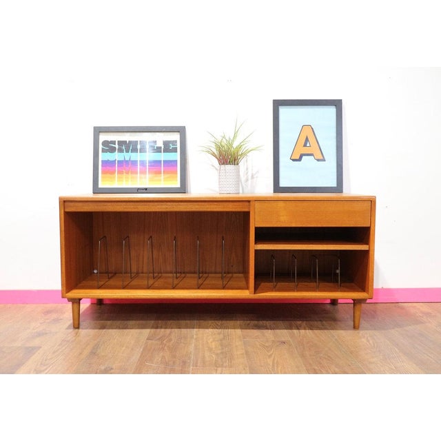 1960s Mid Century Modern Teak G Plan Media Record Vinyl Cabinet ...