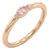 Natural Rose Quartz Ring | Solitaire Stacking Ring | Pink Gemstone Ring | 18k Gold Plated Minimalist Ring Us 7 For Sale