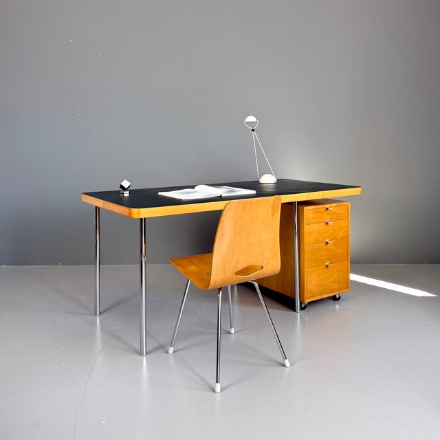 Desk with Frame by Marcel Breuer for Wohnbedarf, 1940s, Set of 2 For Sale - Image 6 of 13