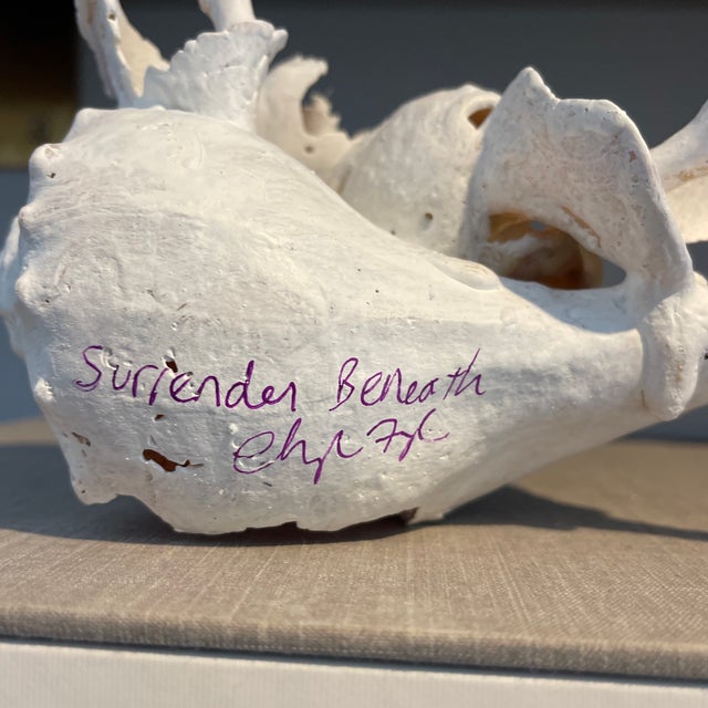 Contemporary “Surrender, Beneath” 1/1 Signed by the Artist Cheryl Fudge. Modern Abstraction Hand Painted Nantucket Sculpture. For Sale - Image 3 of 11