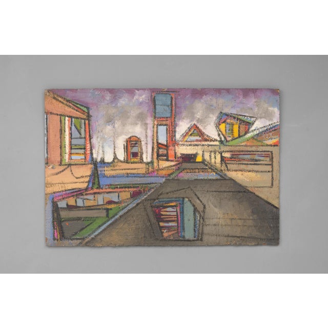 After Buffet, Compositions, Oil Paintings, 1970, Set of 11 For Sale - Image 16 of 18