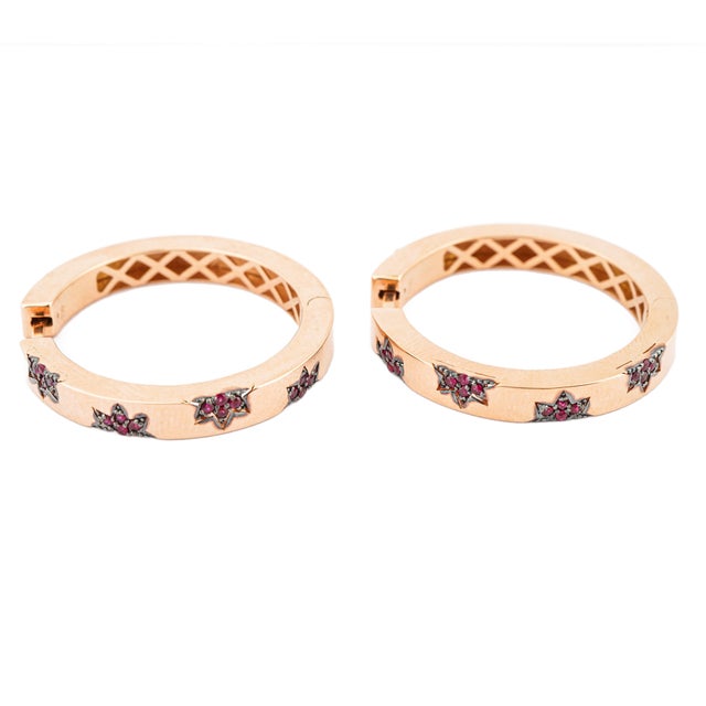 Natural ruby 0.31cts earring in 18k gold For Sale - Image 9 of 18