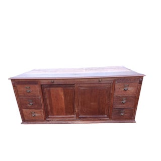 Vintage Oak Shop Cabinets, 1930s, Set of 2 For Sale