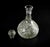 Glass liquor bottle is an original decorative object realized in the 1970s. A beautiful glass little bottle with topper...