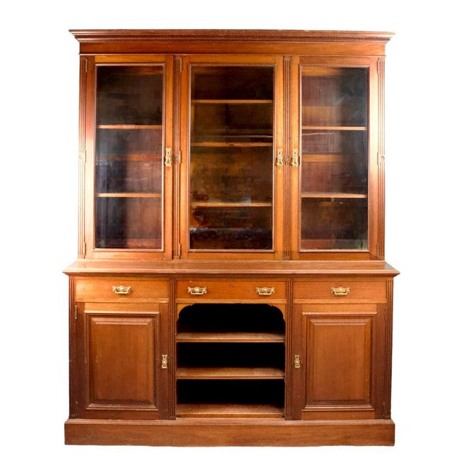 Large Mahogany Library or Display Case, France, 19th Century For Sale - Image 5 of 5