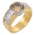 Vintage Gia 3.03 Carat Fancy Dark Yellowish Brown Diamond 18k Gold Ring, Size 7 For Sale