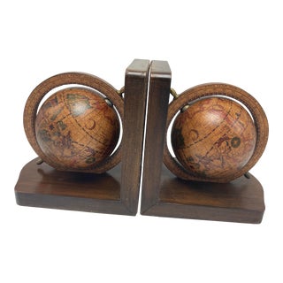 Vintage Globe Bookends For Sale