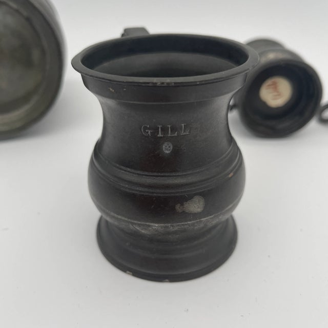 Mid 19th Century Early Pewter Measures - Set of 4 For Sale - Image 6 of 8