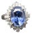 Late 20th Century Fine 3.98ct Gia Ceylon No Heat Sapphire & 0.50ct Diamond Platinum Ring Size 6 For Sale