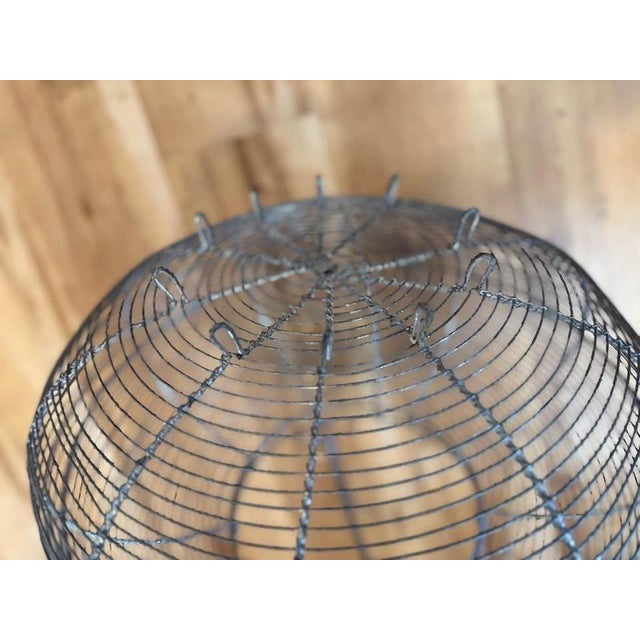 Farmhouse Large Antique French Farmhouse Wire Egg Basket For Sale - Image 3 of 4