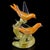 Beautiful vintage Murano hand blown orange, controlled bubbles and gold flecks Italian art glass birds on tree branch...