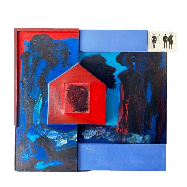 John M Mitchell, Large Painting Photo Collage Martin Luther King African American Civil Rights, 1996 For Sale - Image 17 of 18