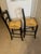 Mid 20th Century Country French Style Black Rush Seat Barstools- A Pair For Sale In Phoenix - Image 6 of 12