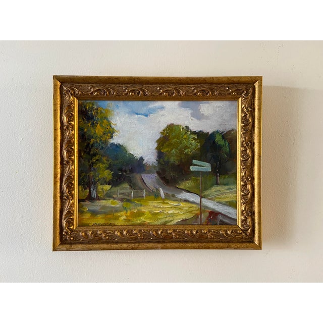 Do you for the simple life? Travel down the road here to the little farm of your dreams. A charming painting is a glimpse...