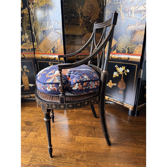Vintage English Regency Caneback Chair For Sale In New York - Image 6 of 12