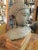 Stone Gray Chinese Qing Dynasty Large Stone Buddha Head Sculpture on Wood Stand For Sale - Image 8 of 9