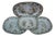 Antique 1825 Stephan Folch Bamboo & Basket Ironstone China Platters - Set of 4 For Sale