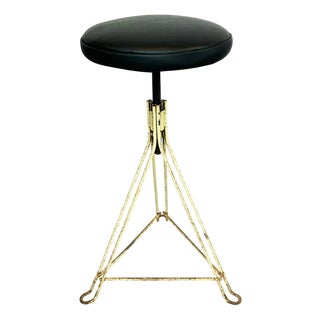 Wire Frame Adjustable Stool, 1960s For Sale