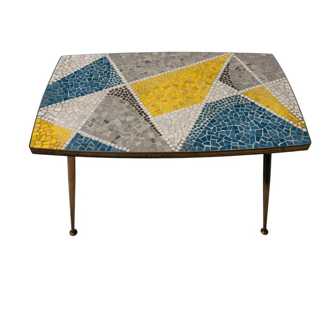 Mid-Century Modern Coffee Table with Mosaic Top from Berthold Muller, 1950s For Sale - Image 9 of 10