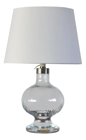 Clear Glass Table Lamp by Michael Bang for Holmegaard Glasværk, 1978