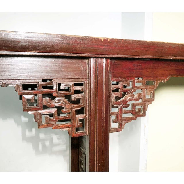 Wood Antique Chinese Altar Table (3490), Circa 1800-1849 For Sale - Image 7 of 11
