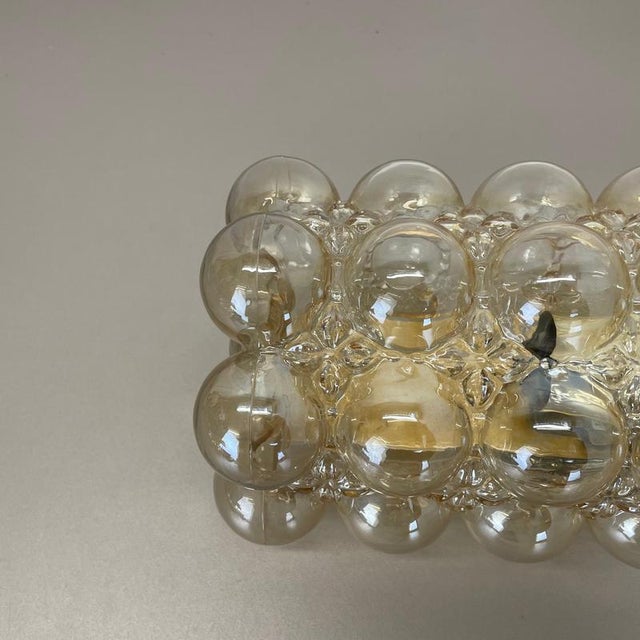 Vintage Amber Glass Wall Light by Helena Tynell for Glashütte Limburg, 1970s For Sale - Image 3 of 18