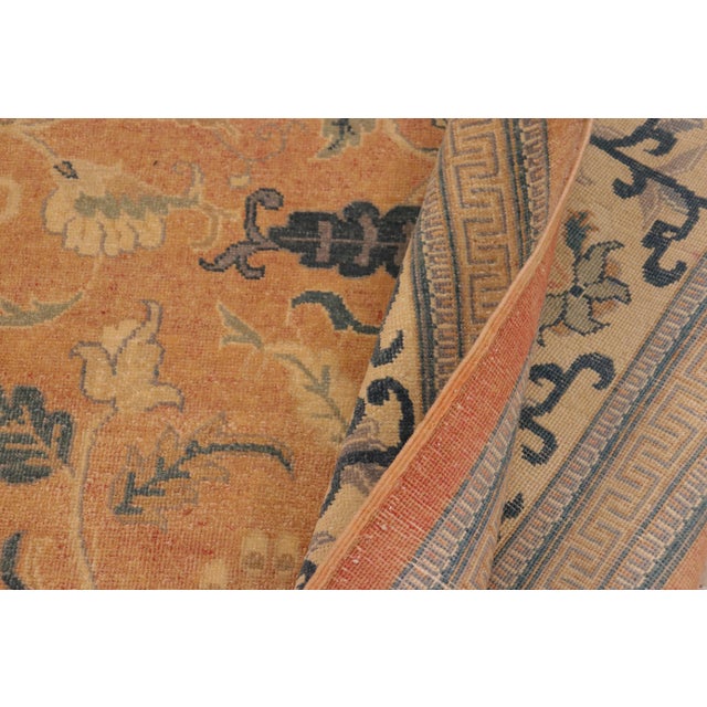 Textile Shabby Chic Peach/Beige Wool Rug - 8'11'' X 11'9'' For Sale - Image 7 of 10