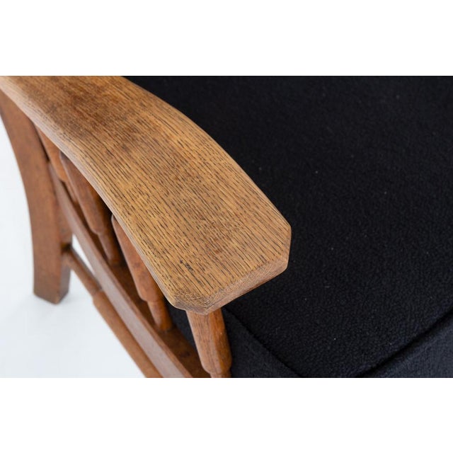 Set of Vintage Armchairs in Oak and Terry Fabric, 1950 For Sale - Image 13 of 14