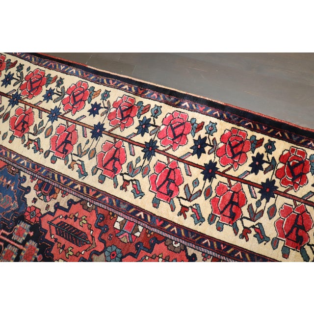 Antique Zabihi Collection Large Persian Bakhtiari Rug - 11'9" x 16'5" For Sale - Image 9 of 11