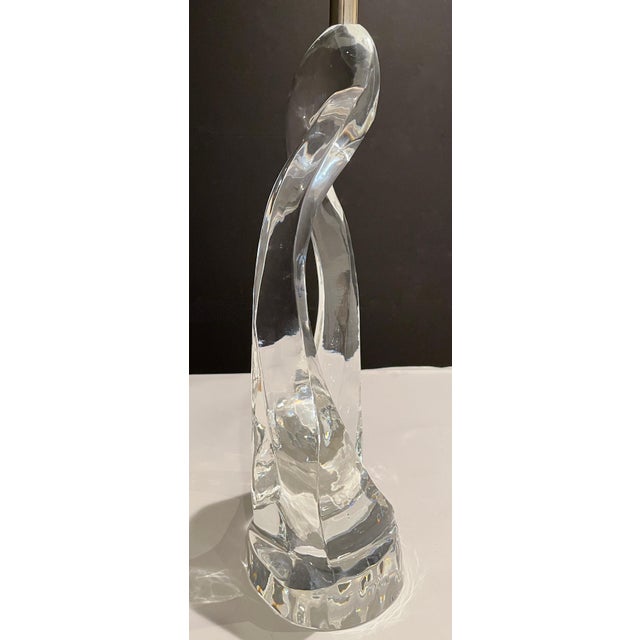 Late 20th Century Modern Biomorphic Abstract Sculptural Glass Lamp For Sale - Image 4 of 6