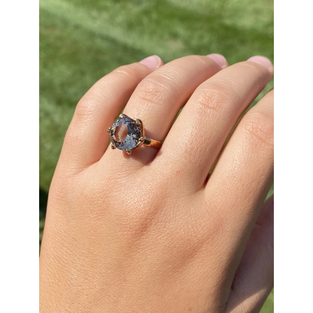 The Lazy Point: Mid Century Modern Smokey Quartz Ring. The ring features a large smokey quartz center in custom handmade...