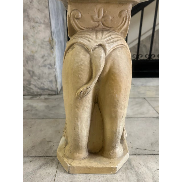 Cream Hollywood Regency Elephant Pedestal For Sale - Image 8 of 12