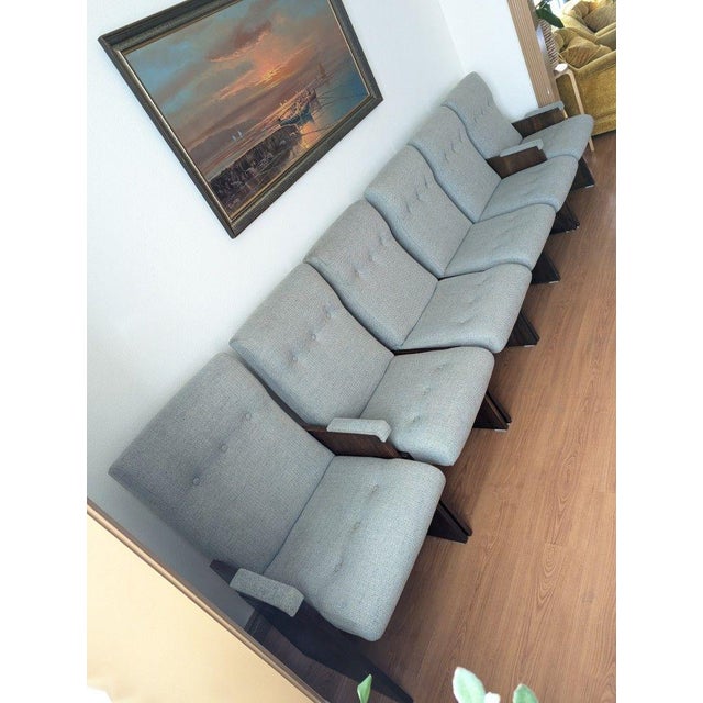 Blue 1970s Mid Century Brutalist Set of 6 Staccato Dining Chairs by Lane For Sale - Image 8 of 10