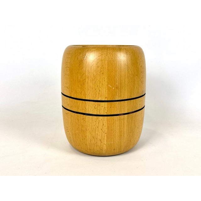 Mid-Century Modern Vintage Wooden Ice Bucket by Richard Nissen for Bodum, Denmark, 1980s For Sale - Image 3 of 10