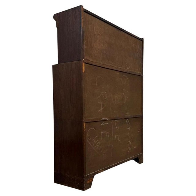 Antique English Oak Glazed Display Cabinet, 1900s For Sale - Image 9 of 12