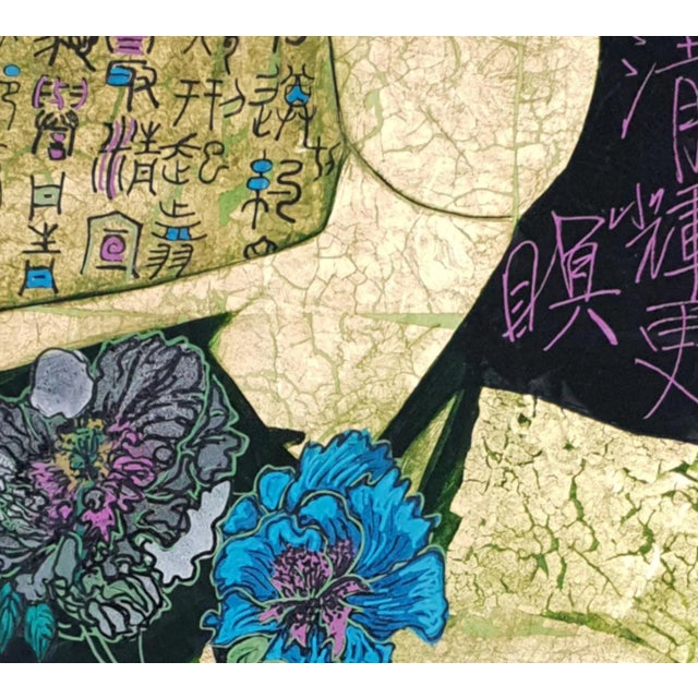 Hand signed on the back Visual artist in oil painting & calligraphy, Corine Lescop has been working on Chinese paper for...