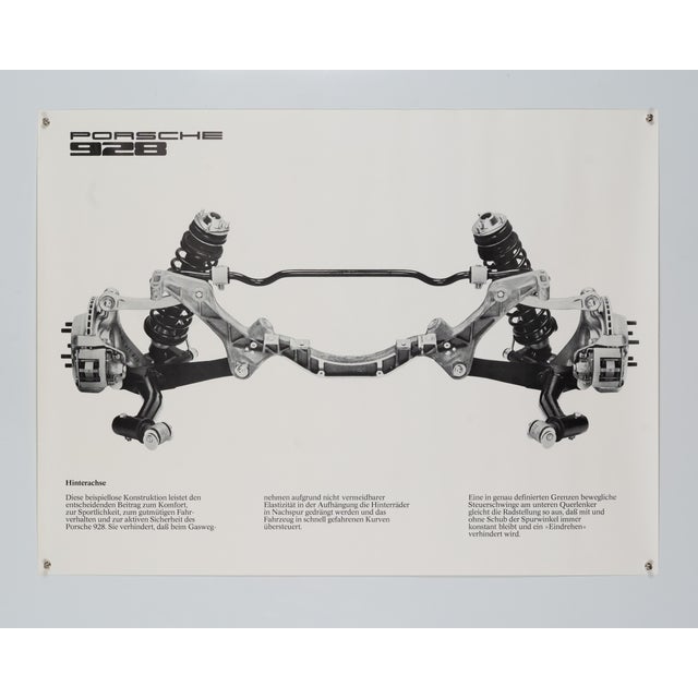 Porsche 928 Rear Axle Poster, 1970s For Sale - Image 3 of 9