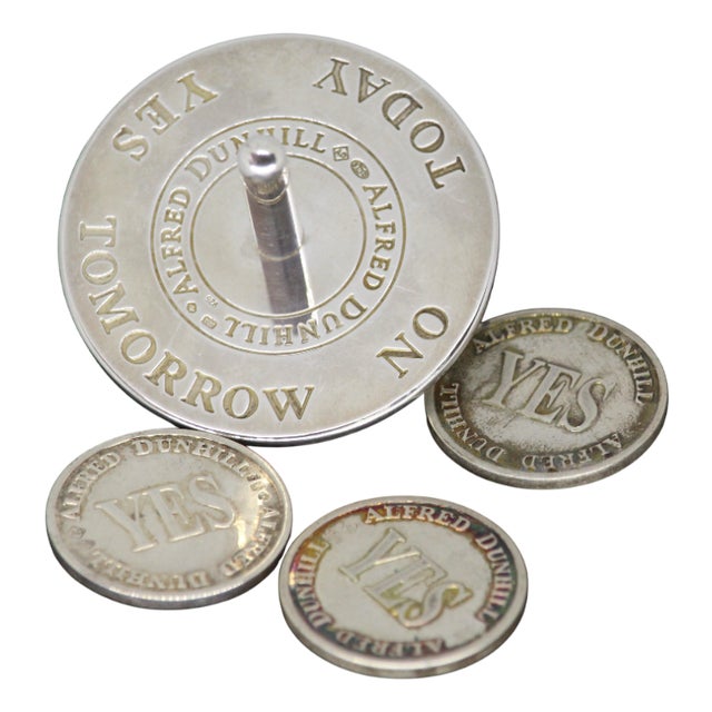 Sterling Silver Spinning Top Office Desk Decor For Sale